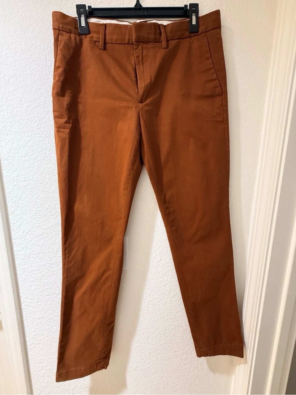 Banana Republic Fulton Pant Mens 32x32 Orange Cotton Chino Skinny Career Stretch